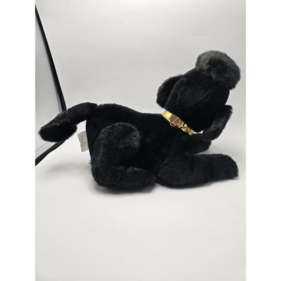 Vintage 1960s Radio Poodle Plush Black W/ Chain Transister Japan MCM Untested - Picture 3 of 7